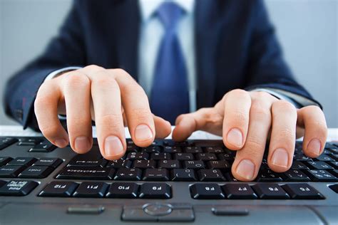 Keyboard hands – stock photo