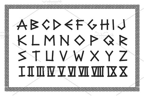 Ancient latin letters with numerals | Stunning Symbol Fonts ~ Creative Market