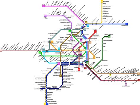 Public transportation map of Vienna city | Vienna | Austria | Europe | Mapsland | Maps of the World