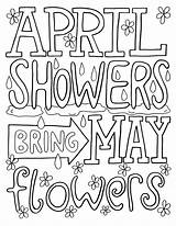 April Coloring Sheets sketch template