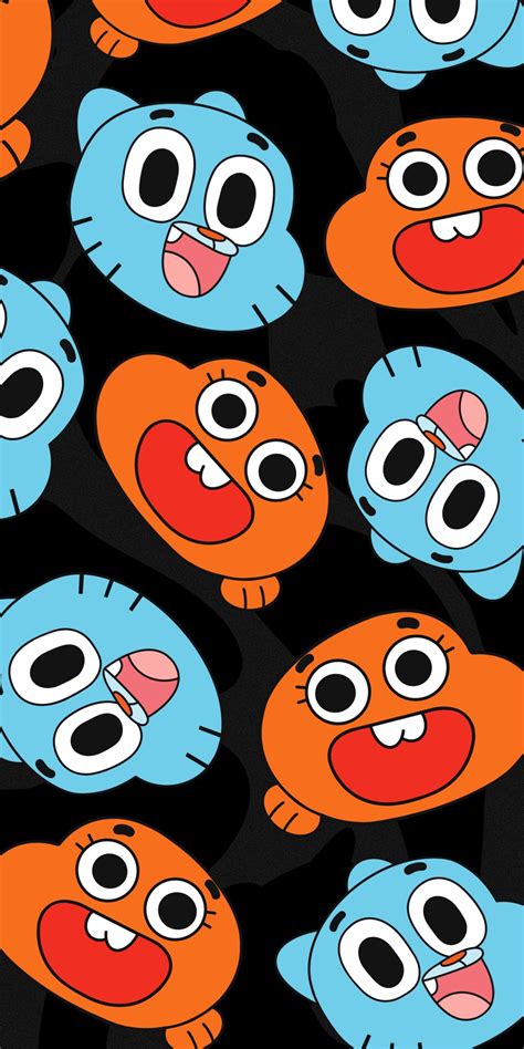 Gumball & Darwin Wallpaper - Amazing World of Gumball Black Backgroud