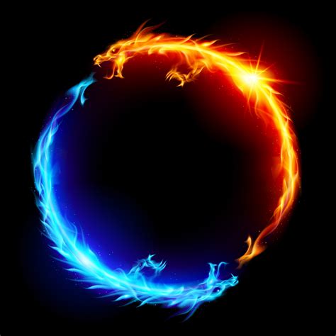 Blue and red fire Dragons — Stephen Josephs | Black background images ...