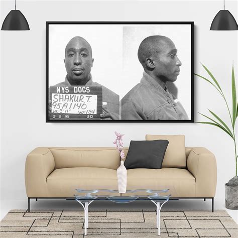 Tupac Shakur Mugshot Canvas Wall Art 2Pac Celebrity Mugshot | Etsy