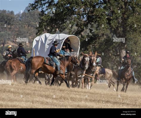 Civil War era cavalry at a reenactment in Anderson, California Stock ...