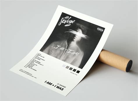 21 Savage - I Am > I Was Album Cover Poster | Architeg Prints