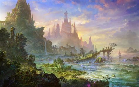 Fantasy | 123 HD Wallpaper | Fantasy landscape, Fantasy art landscapes, Fantasy castle