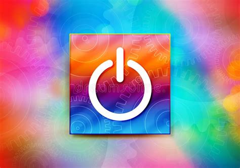 Power Icon Abstract Colorful Background Bokeh Design Illustration Stock Illustration ...