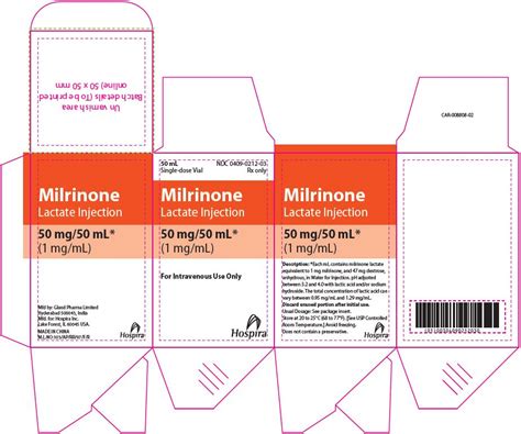 Milrinone Injection - FDA prescribing information, side effects and uses