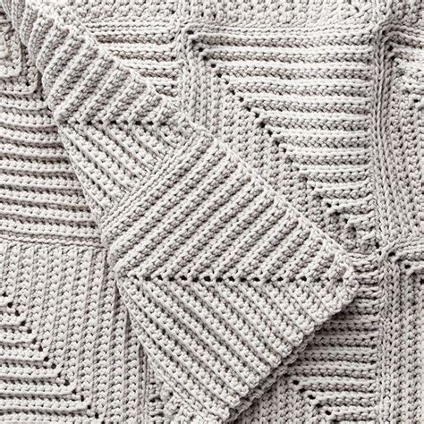 Free Easy Bernat Mighty Ridge Afghan Crochet Pattern | Crochet blanket ...