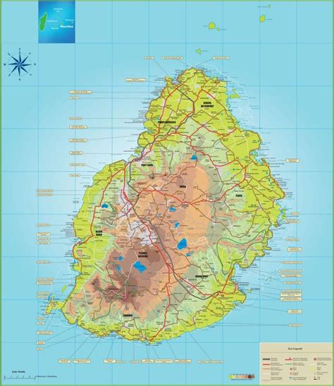 Large detailed map of Mauritius Mauritius Capital, Where Is Mauritius ...