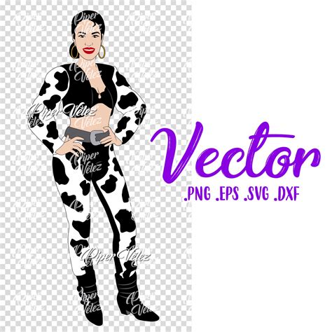 Selena Quintanilla Cow Print Outfit SVG Clipart - Etsy Australia