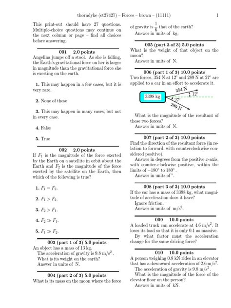 Forces Problems | PDF | Friction | Force