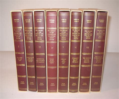 The Decline and Fall Of The Roman Empire Gibbon 8 Volumes Folio Society 1983-90