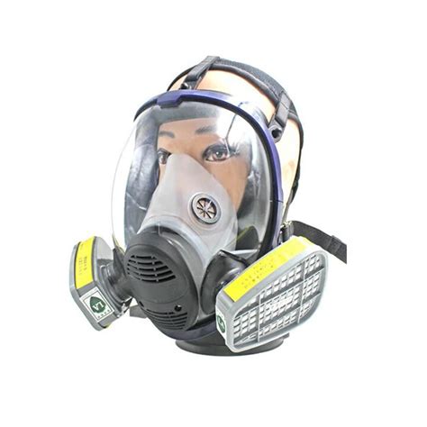 Super Viewing Gas Mask With Two No.7 Filter Cartridges Chemical Organic ...