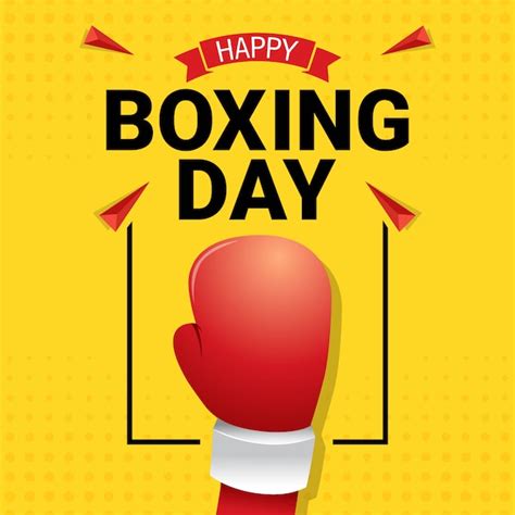 Premium Vector | Happy boxing day celebration greeting card