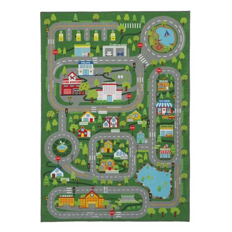 Buy Delta Children Kids Extra Large Road Map Activity Rug, 6’6 L x 4’6 ...