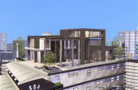 Ruby's Home Design: June Release: Sims 4 Luxury Penthouse 6月發行: 現代奢華閣樓 (Patreon)