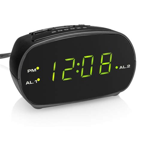 Mainstays Dual Black Digital Alarm Clock with LED Display - Model ...