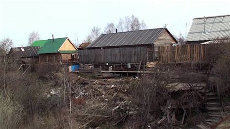 wooden log houses russian village siberia Stock Footage Video (100% ...