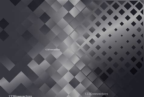 Abstract Dark Grey Gradient Square Pixel Mosaic Background Vector