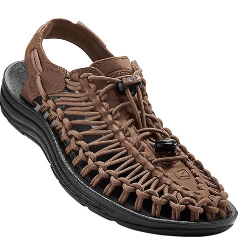 Keen Men's UNEEK Leather Sandals - Bison/Black | elliottsboots