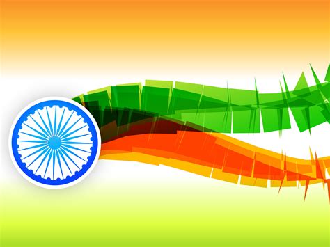 creative indian flag design made in wave style 458793 Vector Art at ...