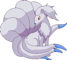 Shiny Ninetales pixel over by Crescune on DeviantArt