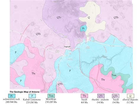 Flagstaff Area Geology Map and Rock Types | Garden in Flagstaff