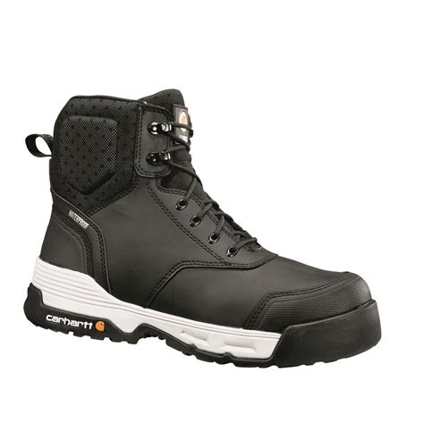 Carhartt Force Men's Waterproof 6" Composite Toe Work Boots, Black ...