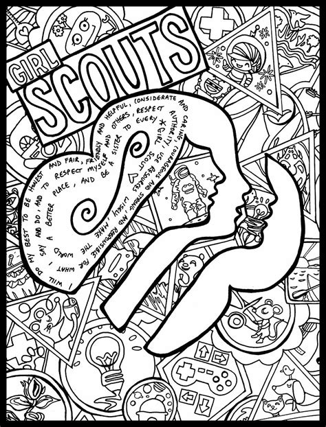 girl scouts coloring page Daisy girl scout coloring page responsible for what i do and say ...