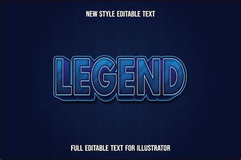 Premium Vector | Legend - editable text effect