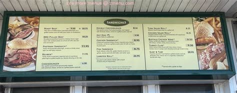 Menu at Kelly's Roast Beef restaurant, Danvers