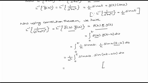 Convolution Theorem Laplace Transform Examples