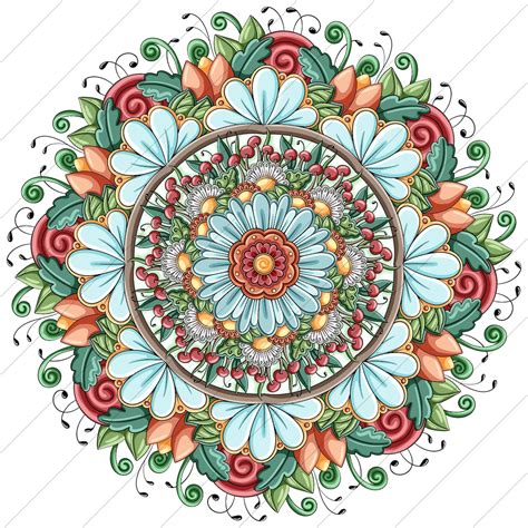 Daisy Jo Symmetrical Flower Mandala PNG Clipart Commercial Use Instant Digital Download Dye ...