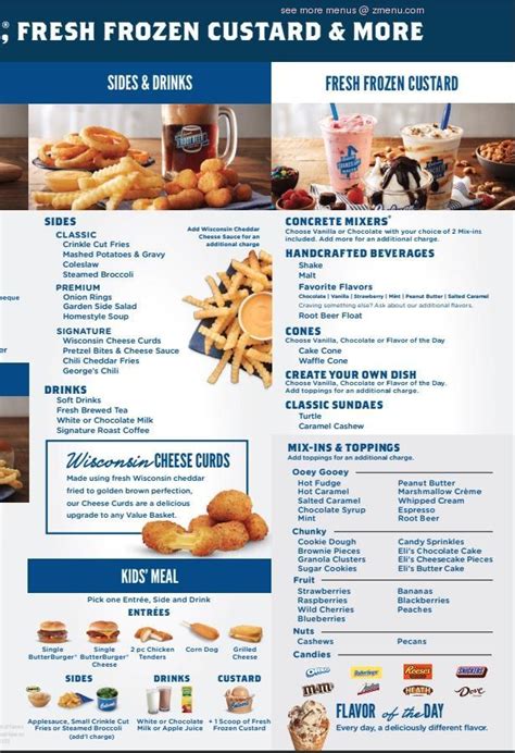 Online Menu of Culver's Restaurant, Seminole, Florida, 33772 - Zmenu