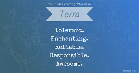 The hidden meaning of the name Terra | Namious