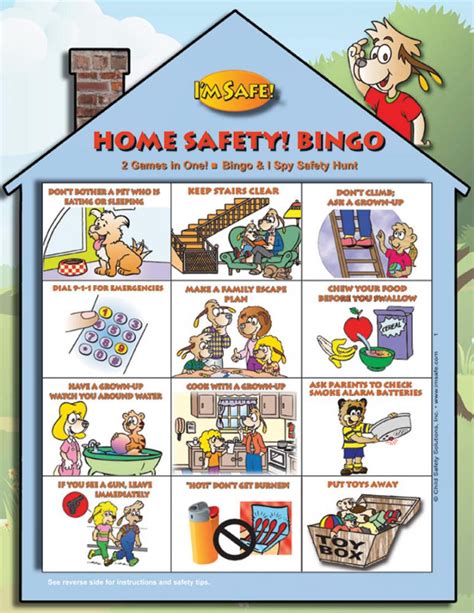 5-1713 Home Safety Bingo Game - English | I'm Safe