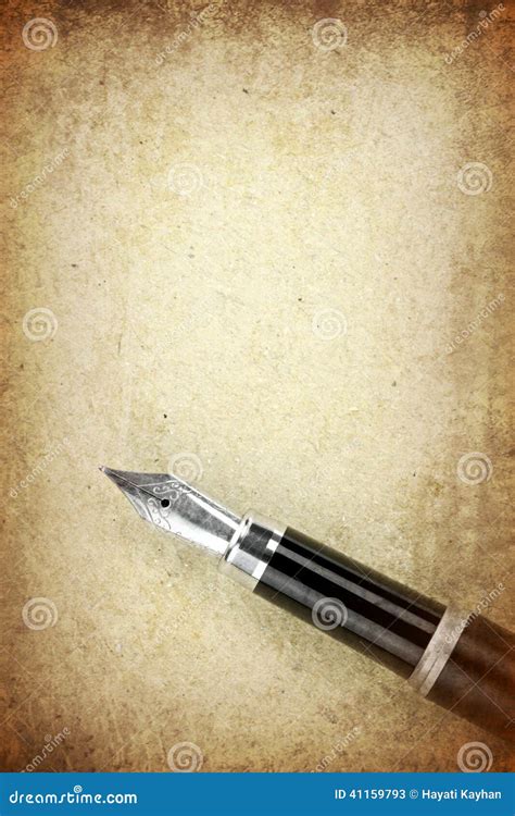 Fountain pen a on paper stock image. Image of author - 41159793