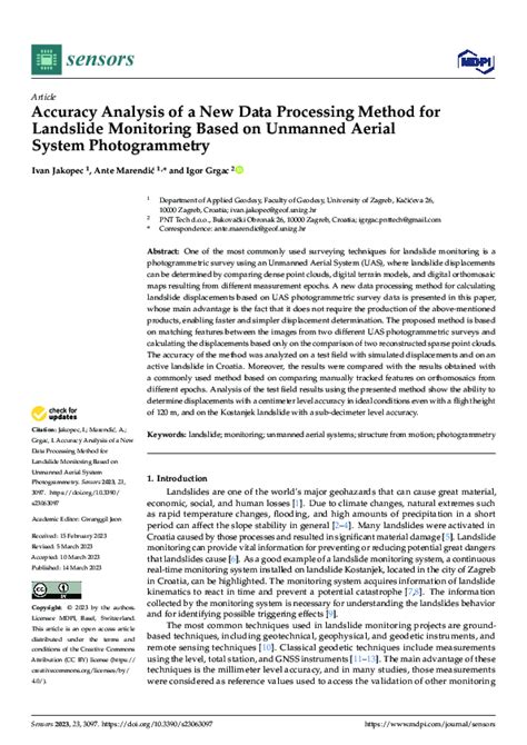 (PDF) Accuracy Analysis of a New Data Processing Method for Landslide Monitoring Based on ...