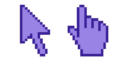 Medium Purple Pixel cursor – Custom Cursor