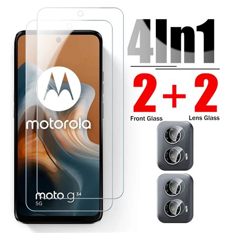 For Motorola Moto G34 5G Glass 4 In 1 Camera Protective Glass MotoG34 Motorolag34 G 34 34G 5G ...