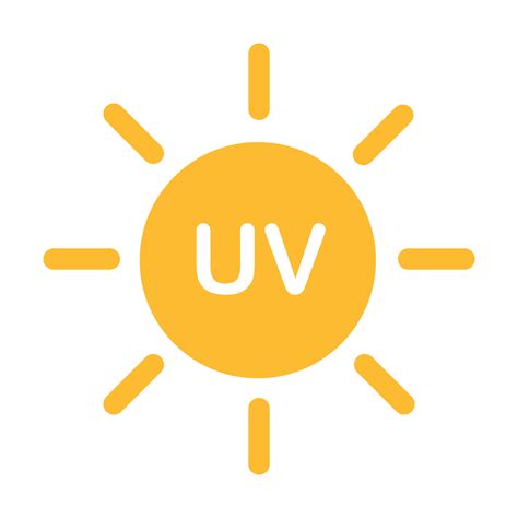 UV radiation icon vector solar ultraviolet light symbol for graphic ...