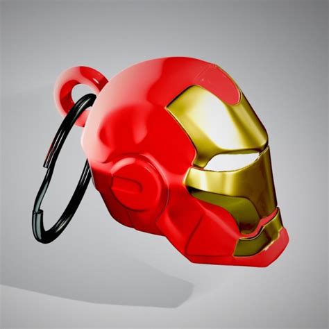 Keychain pendant ironman mask file stl model 3d print 3d 3D Print Model in Keychains 3DExport