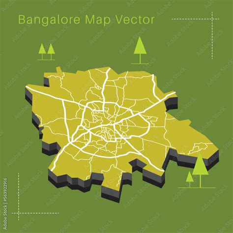 Detailed vector Bangalore map, Bangalore city map, Bangalore map ...