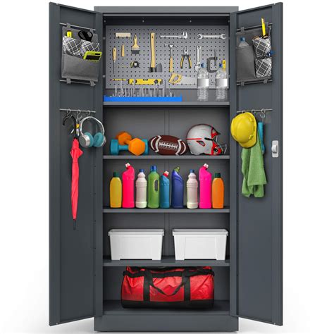 Buy METALTIGER Metal Storage Cabinet - Multifunctional Garage Storage ...