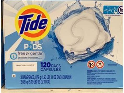 Tide Pods Free & Gentle Detergent, 93 oz/2.63 kg, 120 Pacs Ingredients and Reviews