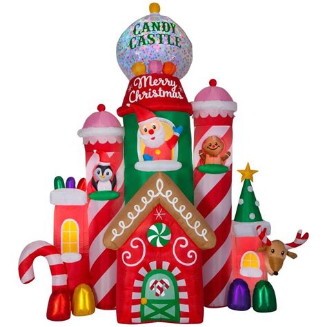 Holiday Living 10.5-ft Lighted Castle Christmas Inflatable at Lowes.com