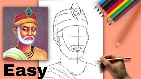 How to Draw saint Kabir Das ji Step by step | Kabir Das Drawing - YouTube