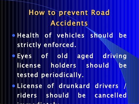 Mmmc Road Traffic Accident Prevention