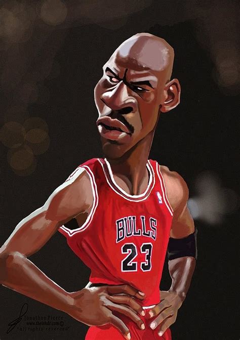 Michael Jordan Caricature Painting by Jonathan Pierce